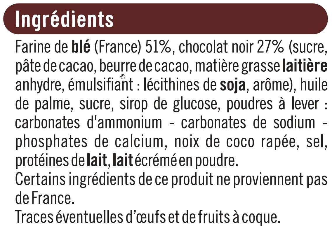 U Biscuits Sablés nappés au chocolat noir boîte de 200g packshot