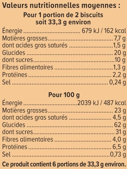 U Cookies noix de pécan et pépites de chocolat paquet de 200g packshot