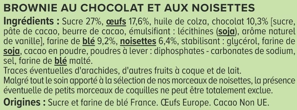 U Brownies au chocolat noisettes familial 285g packshot
