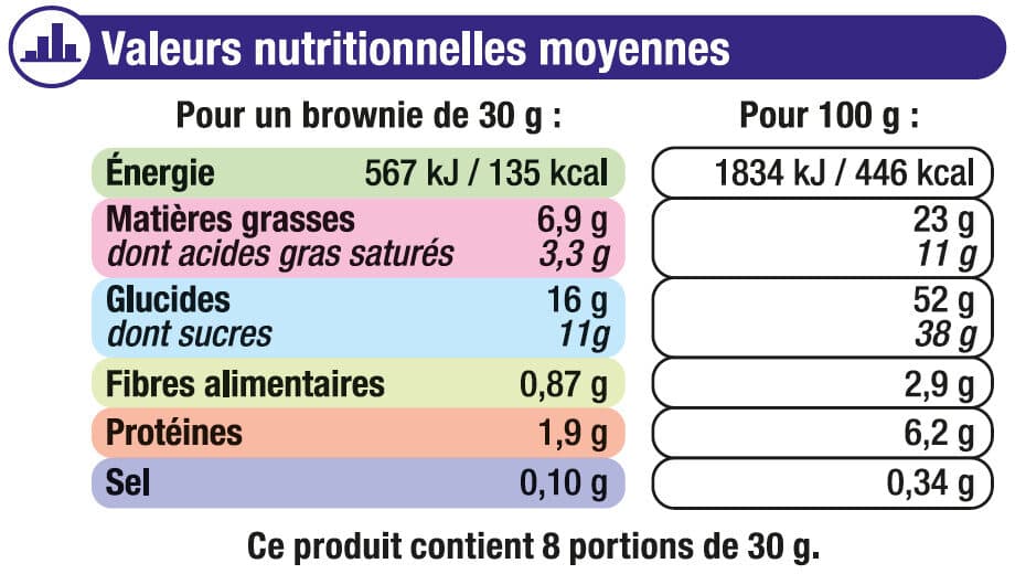 U Mini brownies pépites chocolat packshot