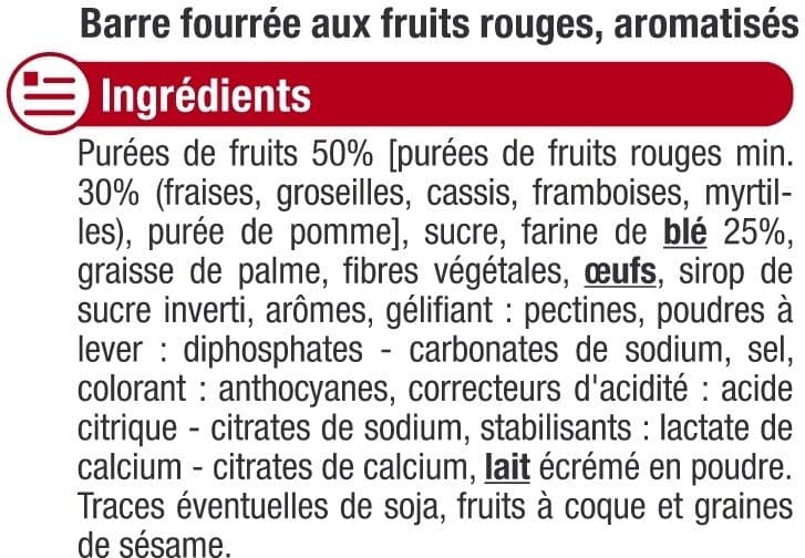 U Barres moelleuses fourrées aux fruits rouges packshot