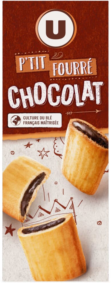 U Gâteau P'tits fourrés au chocolat 225g packshot