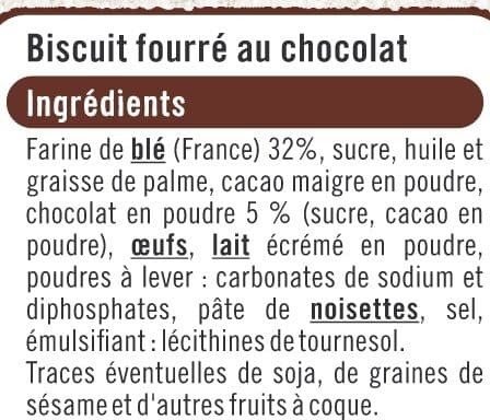 U Gâteau P'tits fourrés au chocolat 225g packshot