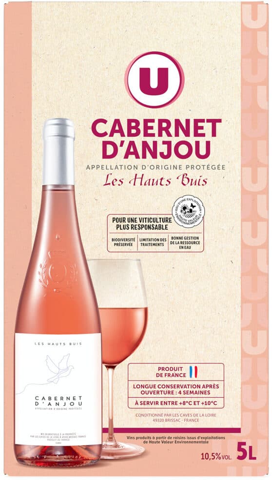 U Cabernet d'Anjou AOP rosé Les Hauts Buis packshot