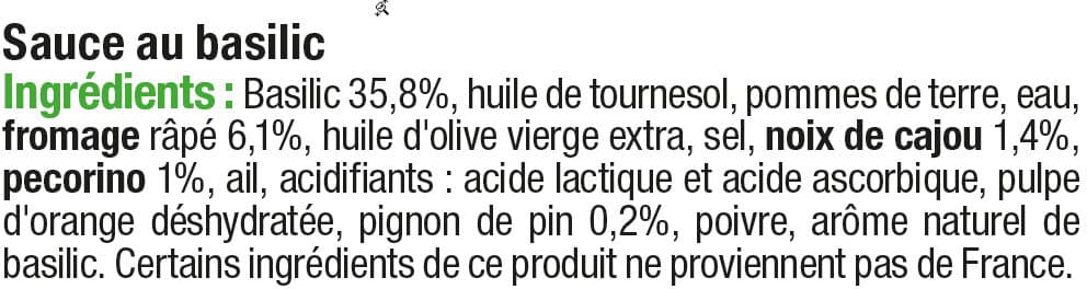 U Sauce pesto packshot