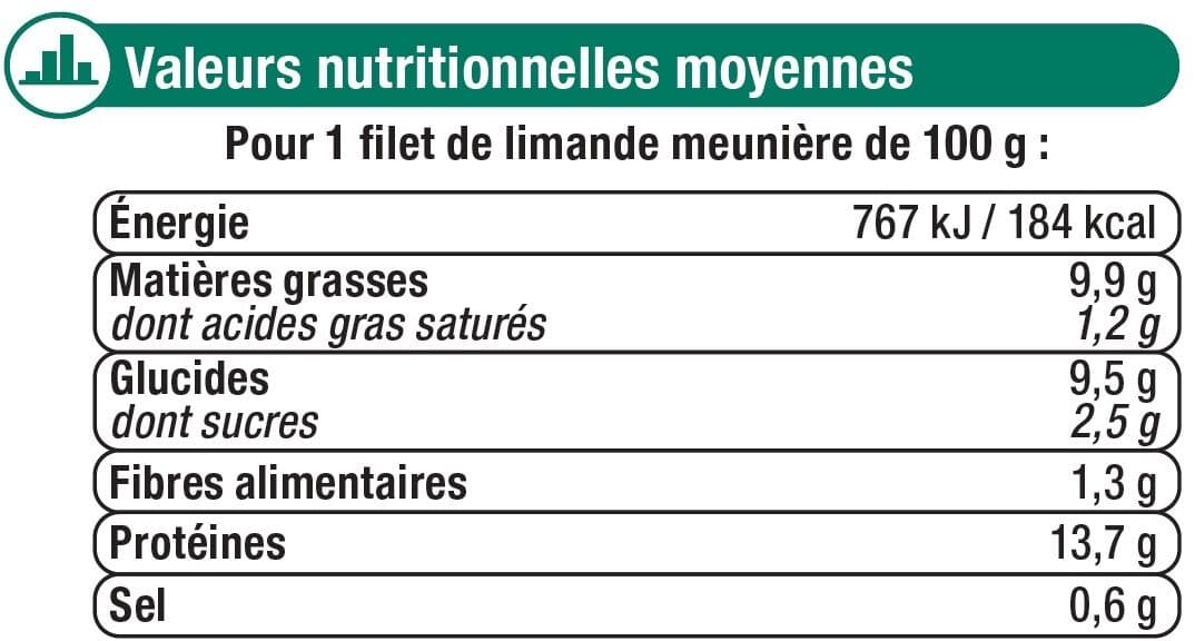 U Filets de limande meunière packshot