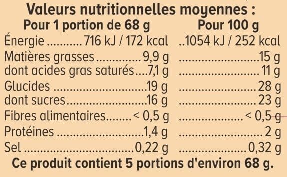U Feuilleté glacé vanille caramel 342g packshot