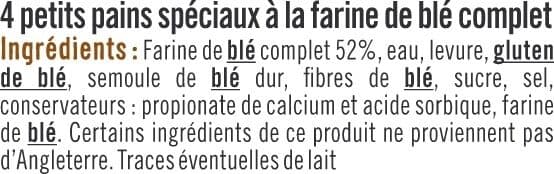 U Muffins au blé complet Recette Anglaise x4 - 250g packshot