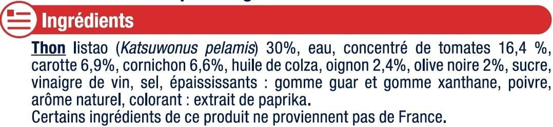 U Thon à la catalane x2, 1/6, 270g packshot