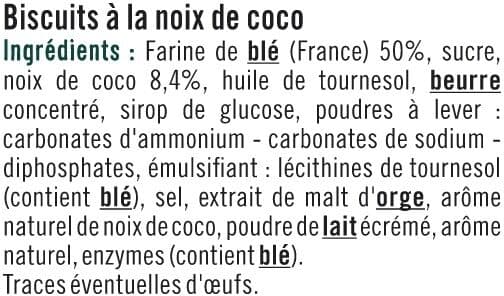 U Palets dorés noix de coco 125g packshot