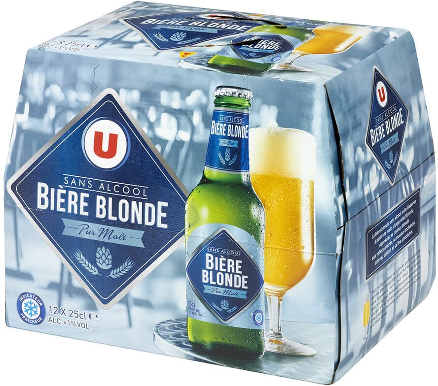 U Bière blonde sans alcool packshot