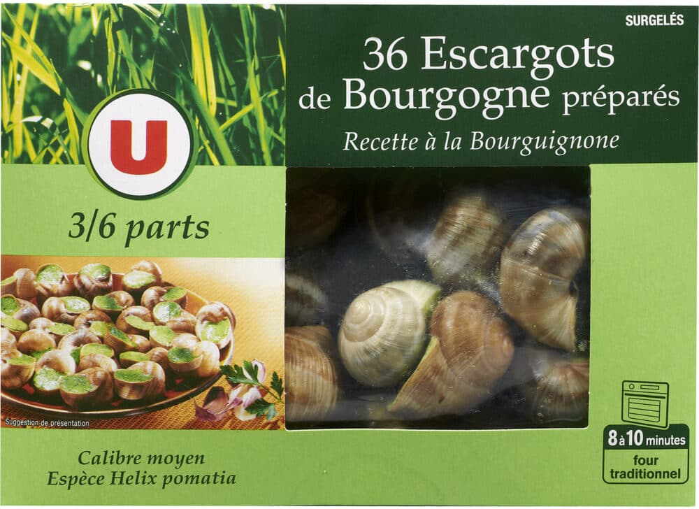 U Escargots de Bourgogne moyens x36 - 202g packshot