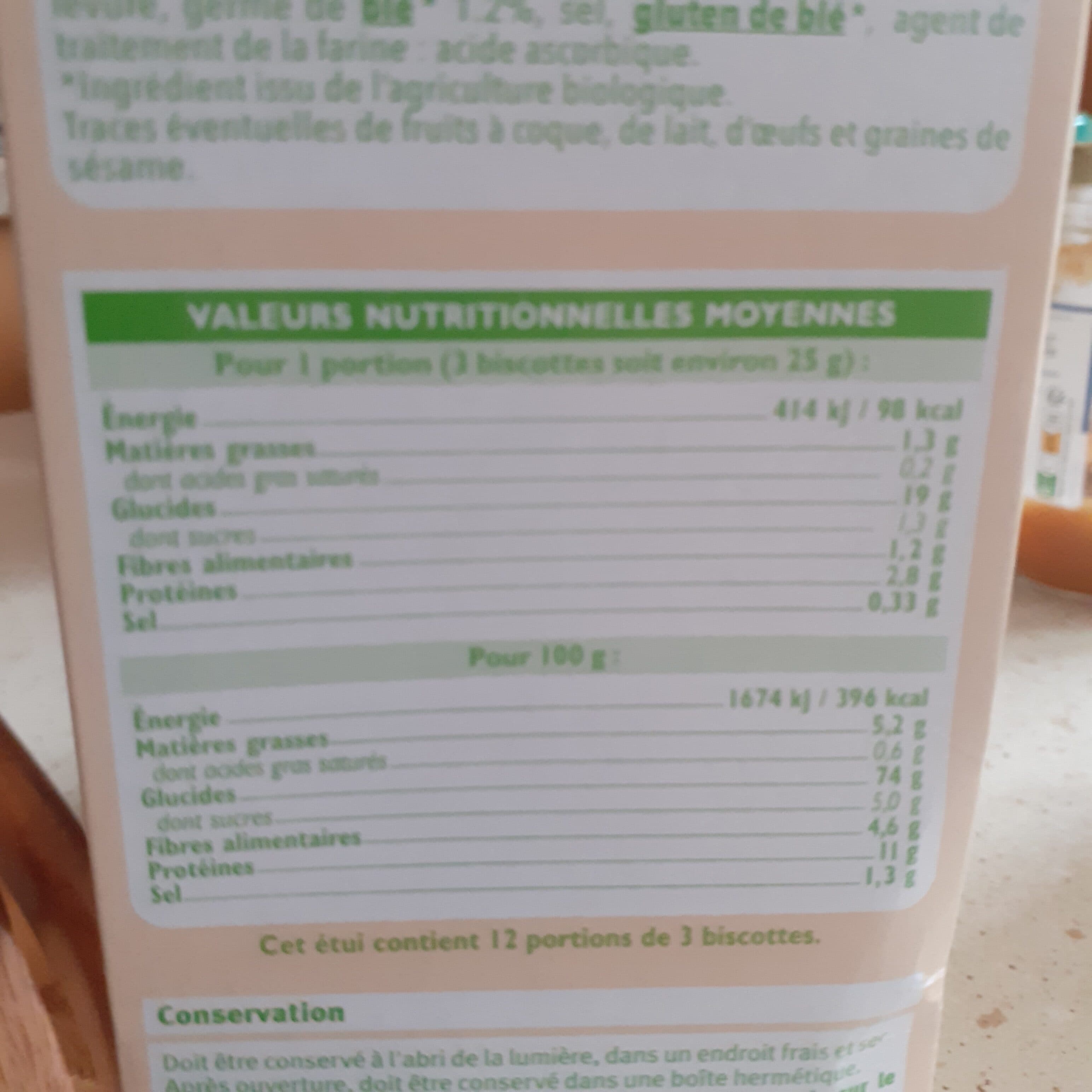 U Biscottes au froment germe de blé 300g packshot
