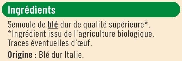 U Pâte Spaghetti bio, paquet de 500g packshot