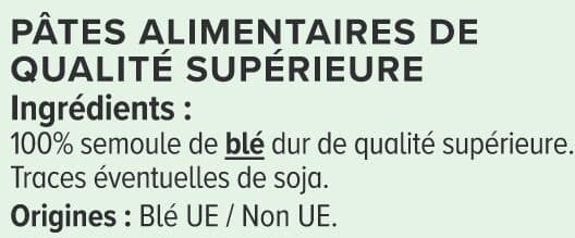 U Pâtes Coquillette cuisson rapide sachet de 500g packshot