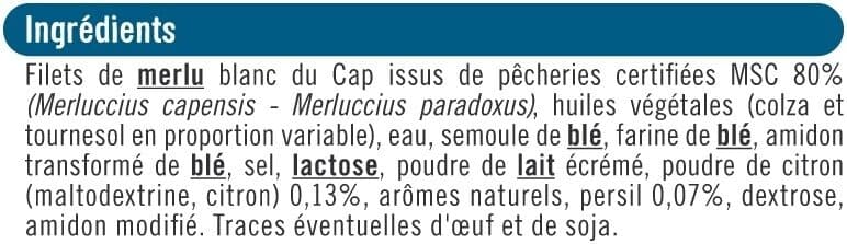 U Filets de merlu blanc meunière MSC étui de 450g packshot