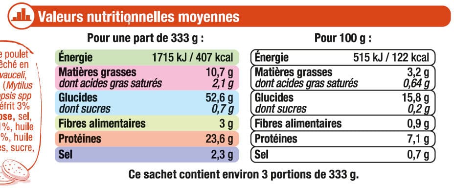 U Paëlla aux fruits de mer, aiguillettes de poulet, colin d'Alaska et chorizo packshot