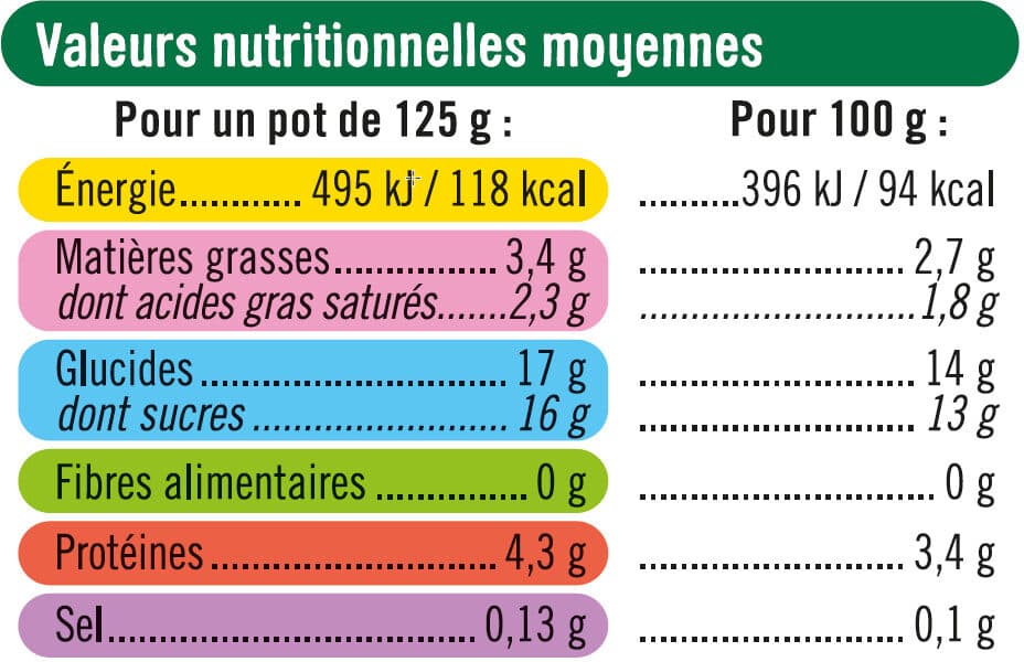 U Yaourts aux fruits jaunes avec morceaux packshot