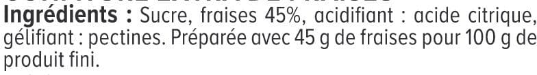 U Confiture fraise 45% de fruits bocal de 1kg packshot
