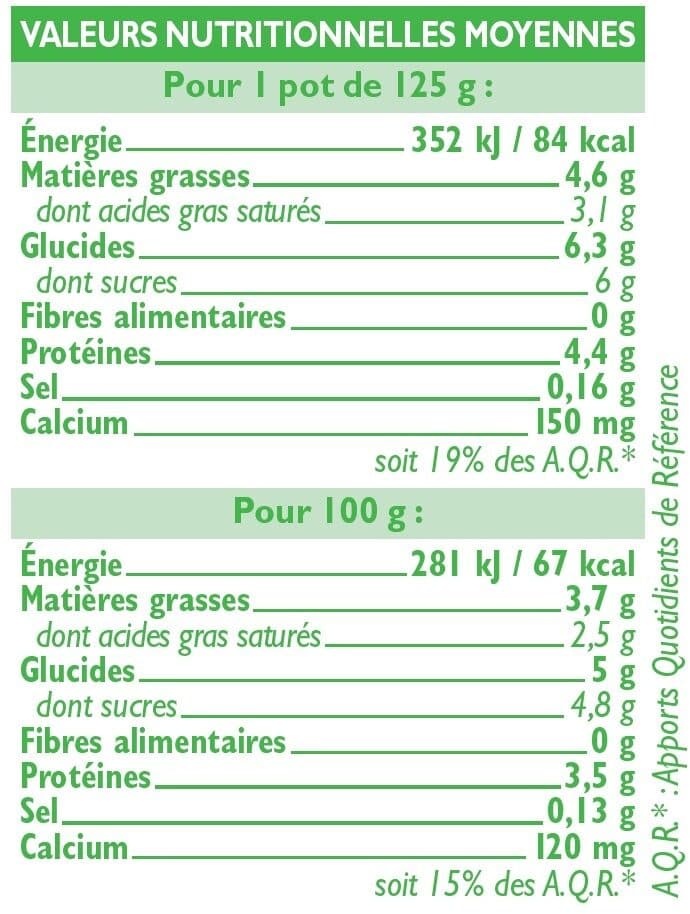 U Bio Yaourt nature 4x125g packshot