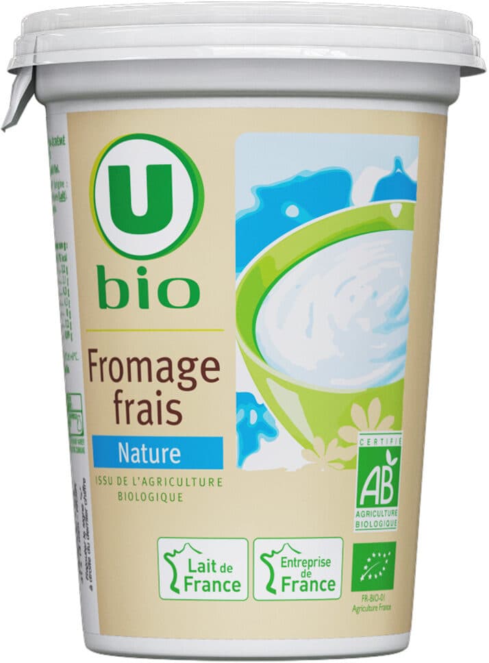 U Fromage blanc frais nature lait pasteurisé, 500g packshot