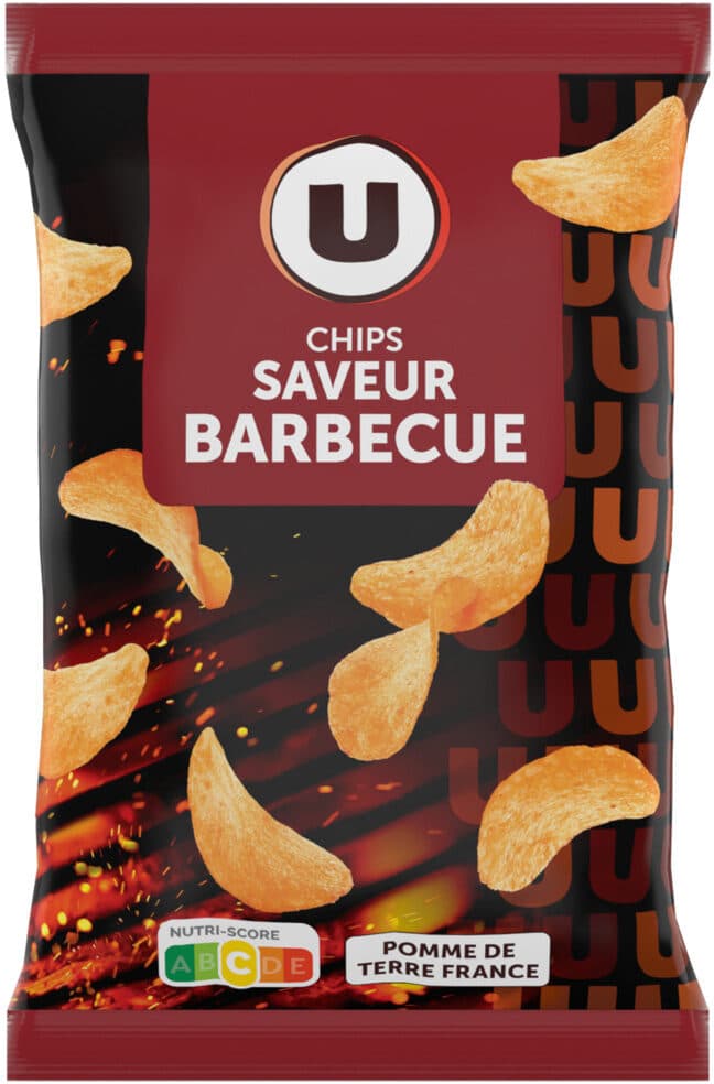 U Chips saveur barbecue paquet de 135g packshot