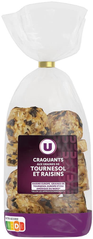 U Gâteau Craquants aux céréales paquet de 200g packshot