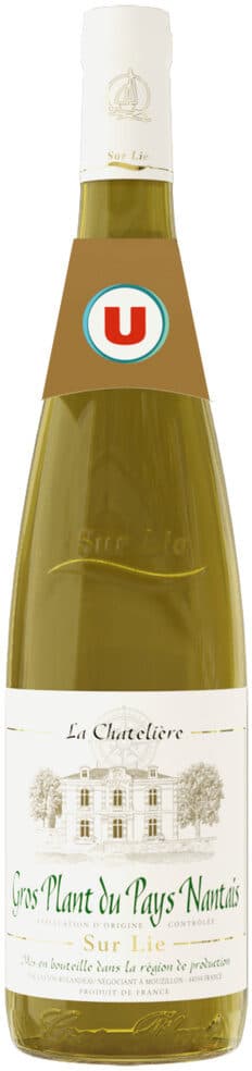 U Vin AOP blanc Gros Plant du pays Nantais sur lie Les Hauts Buis - 75cl packshot