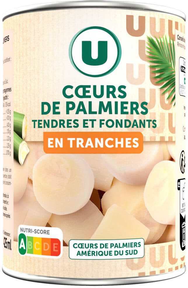 U Coeurs de palmier en rondelles - Boîte 250g packshot