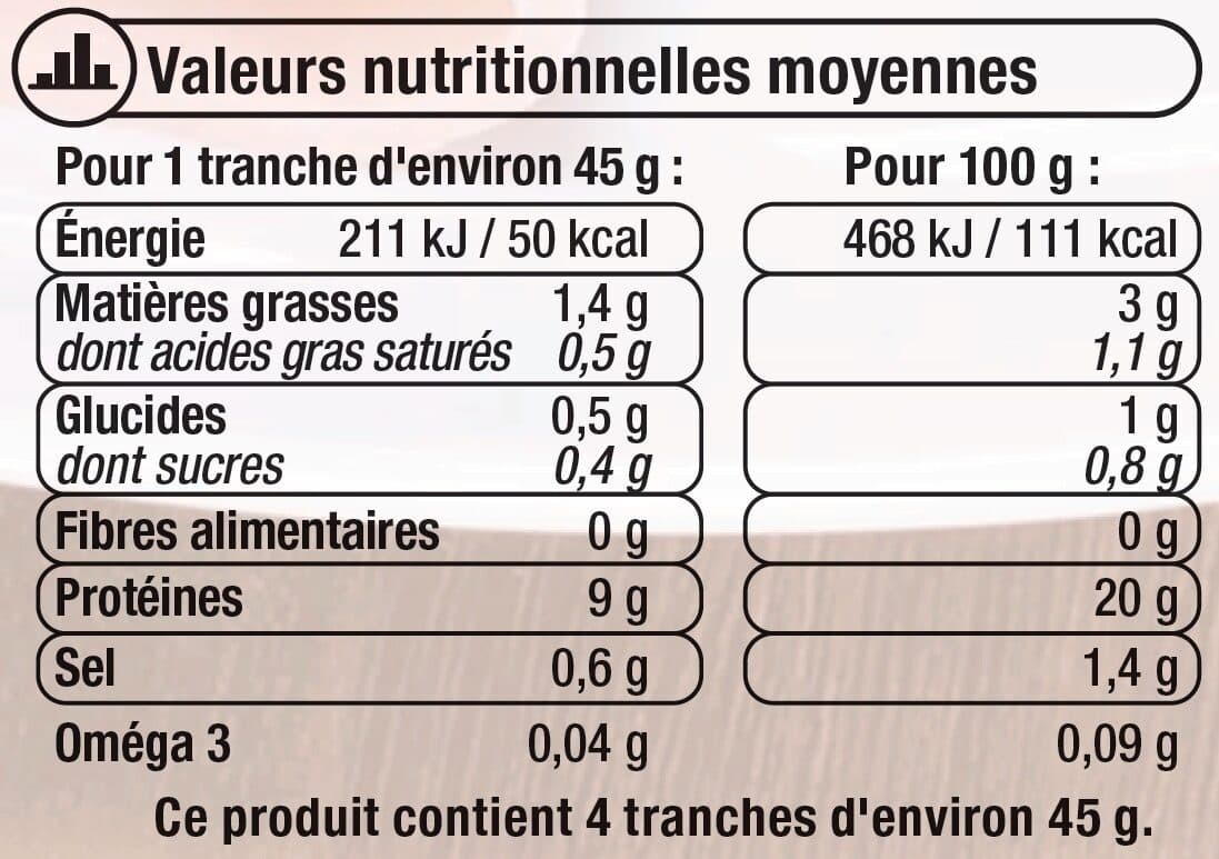 U Jambon supérieur découenné et dégraissé packshot