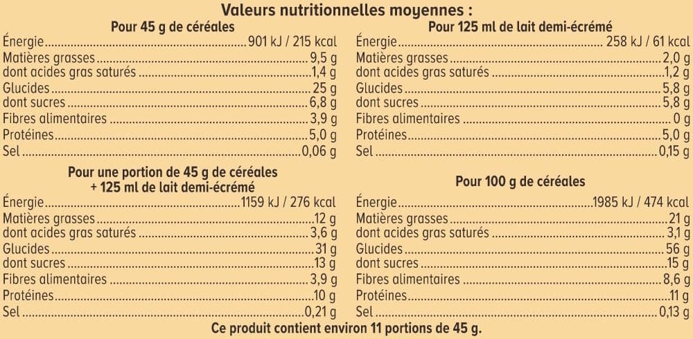 U Céréales Muesli croustillant aux 4 noix paquet de 500g packshot