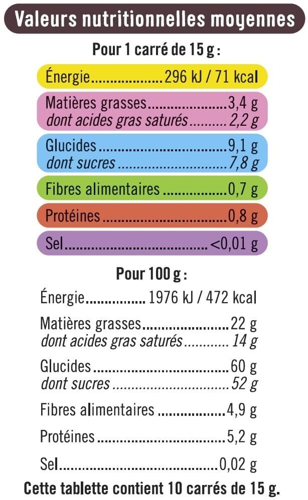 U Tablette de chocolat noir fourré à la menthe packshot