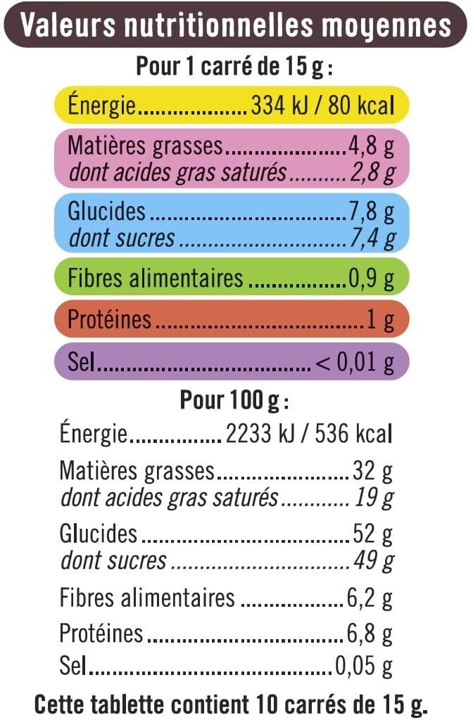 U Tablette de chocolat noir fourré et pépites à la framboise packshot