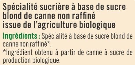 U Sucre Blond pure canne en poudre 500g packshot