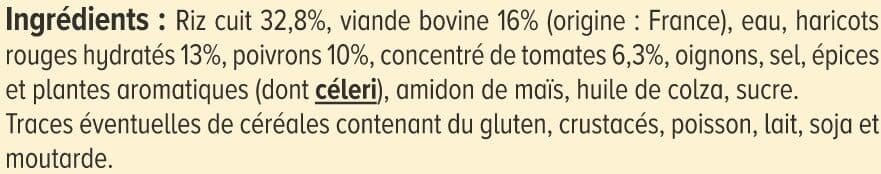 U Chili con carne barquette micro ondable de 300g packshot