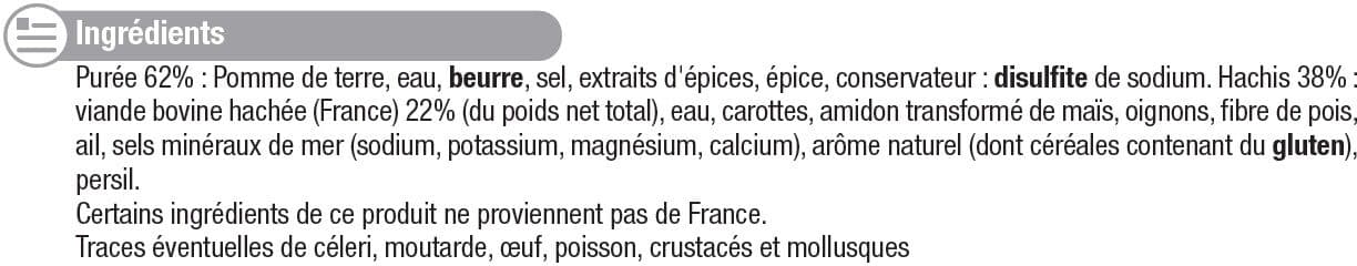U Hachis parmentier pur boeuf packshot