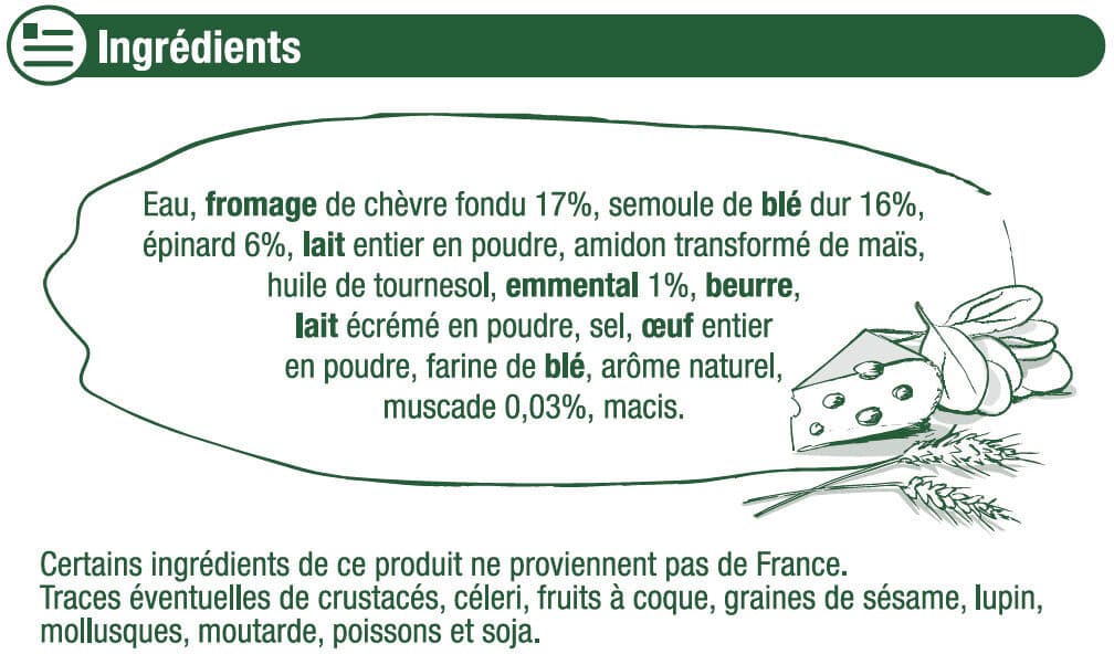 U Lasagnes au chèvre et épinards packshot