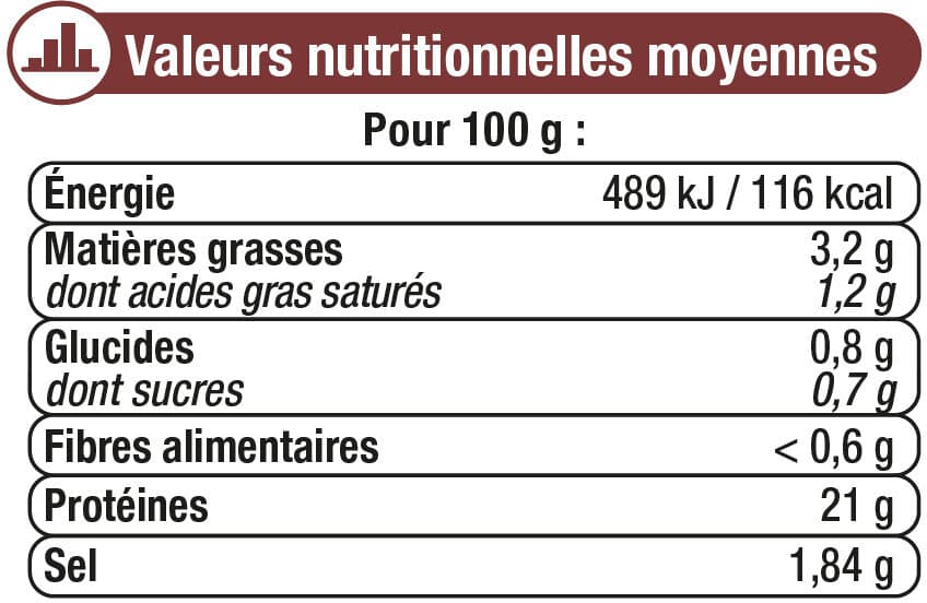 U Jambon cuit au torchon découenné 4 tranches, 180g packshot