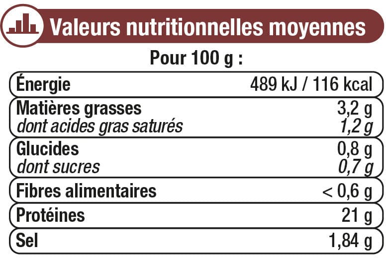 U Jambon cuit supérieur sans couenne au torchon packshot