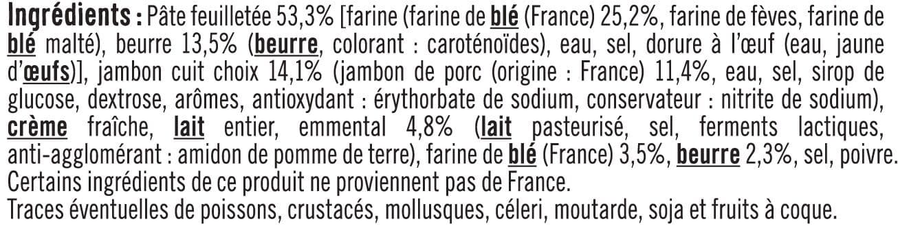 U Feuilletés jambon/emmental x2, 240g packshot