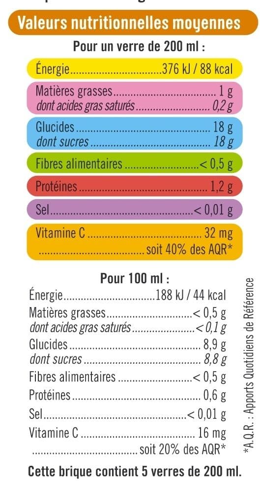 U Pur jus réfrigéré orange et mangue 1l packshot