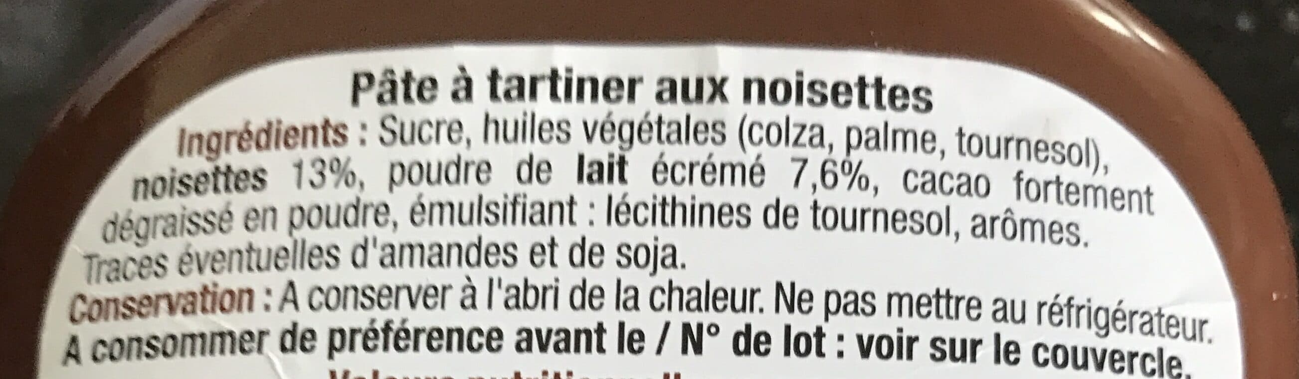 Système U Pâte à tartiner aux noisettes packshot