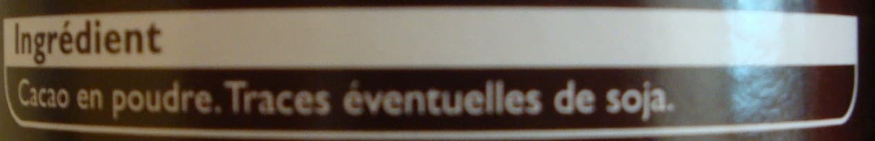 U Cacao non sucré pour pâtisserie et boissons cacaotées packshot