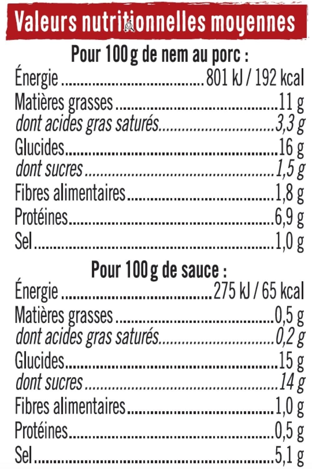 U Nems au porc x4 + sauce nuoc mam packshot