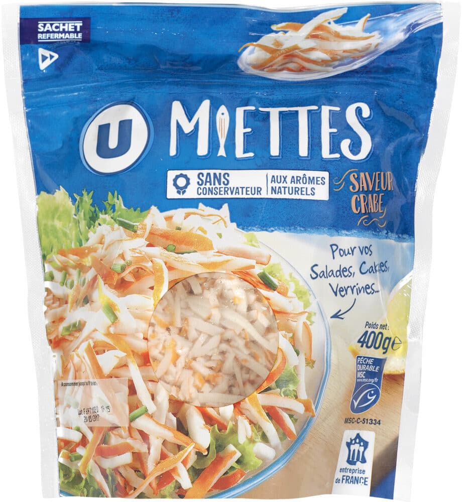 U Miettes saveur crabe packshot