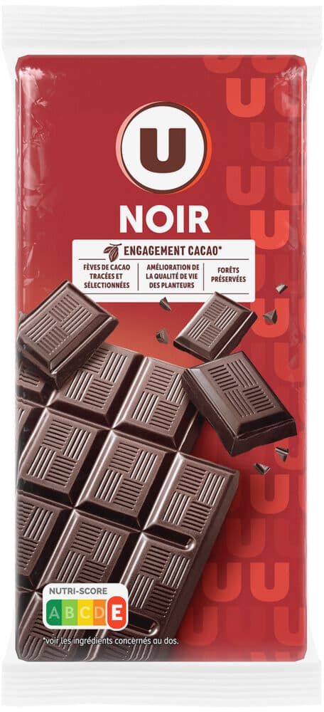 U Chocolat noir supérieur 3 Tablettes de 100g packshot