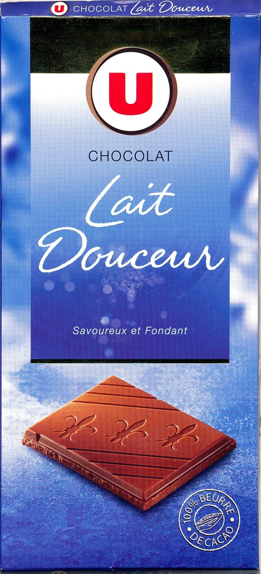 U Chocolat Lait Douceur packshot