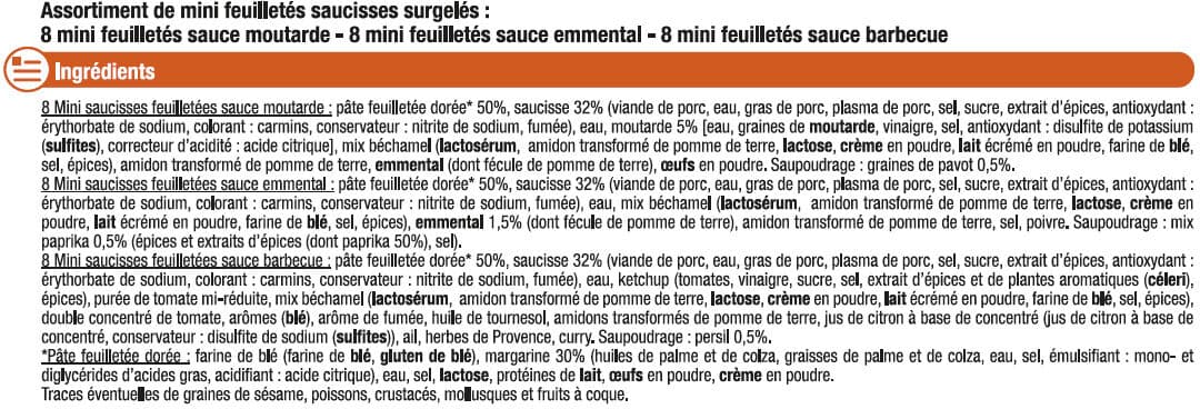 U Mini feuilletés à la saucisse packshot