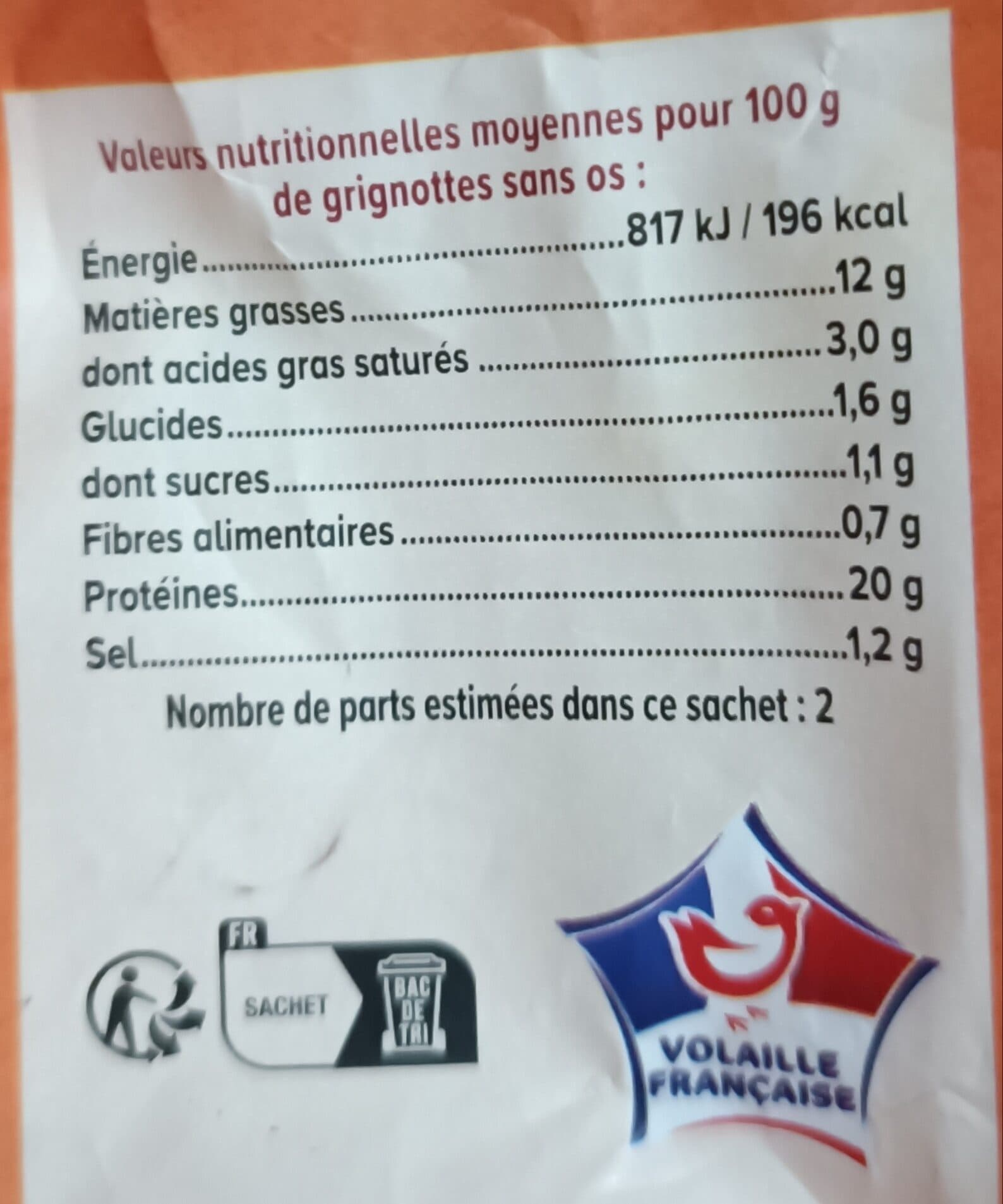 U Grignotte de poulet rôtie goût mexicain Bleu Blanc Coeur - Sachet 250g packshot