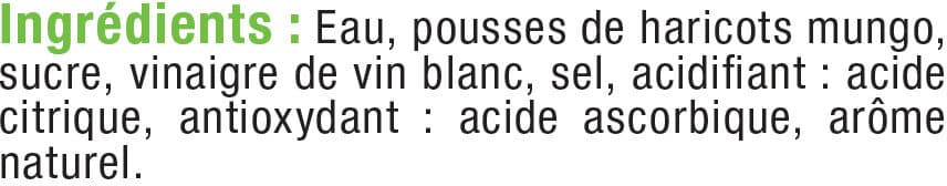 U Pousses de haricots Mungo - 3 boîtes de 90g net égoutté packshot